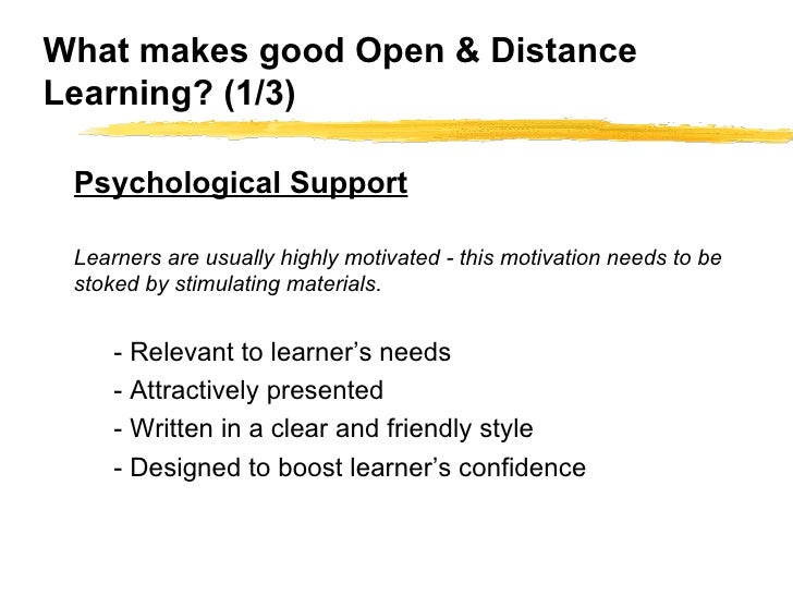 Distance learning dissertation